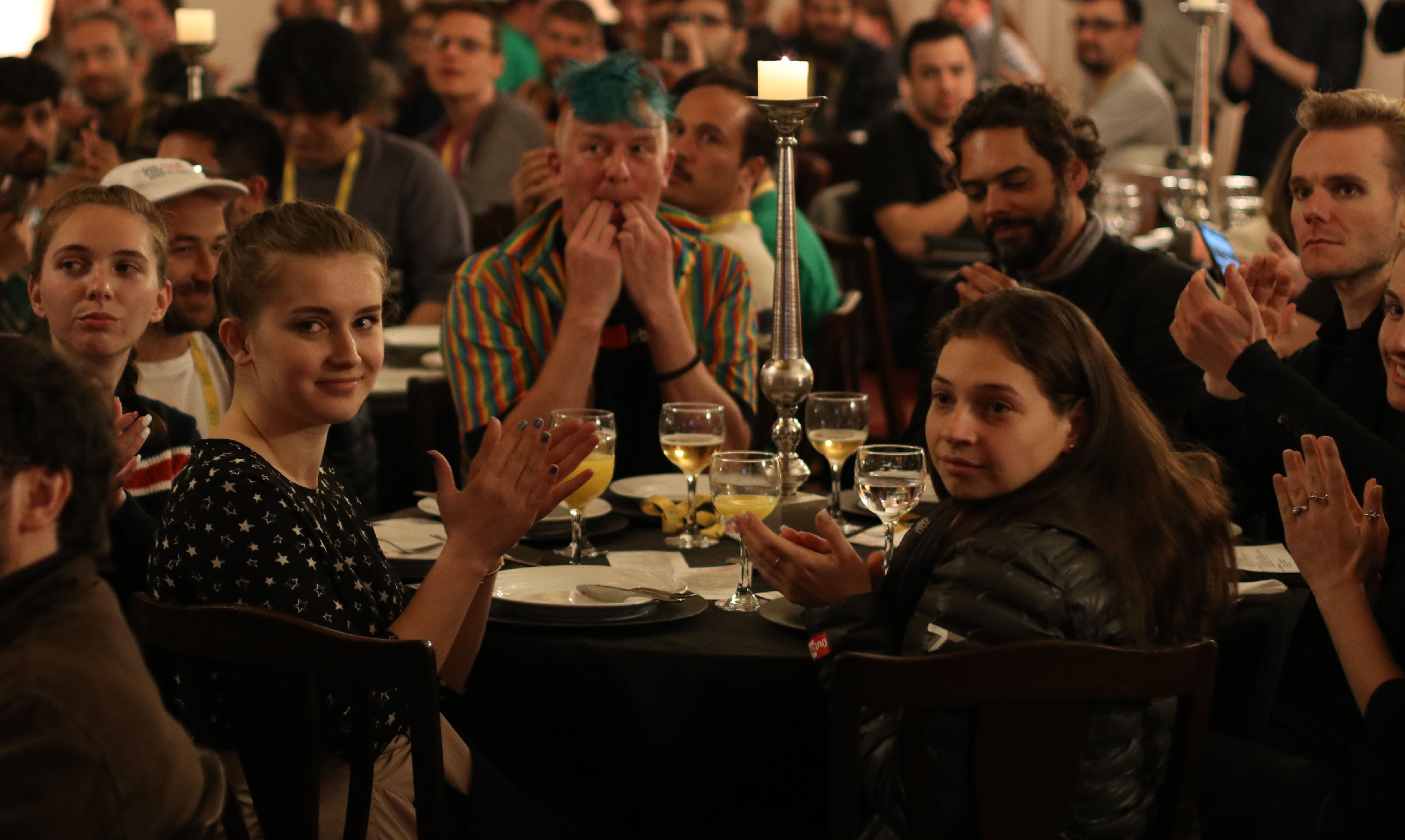 Holger Levson, Chris Lamb, Anisa Kuci, DebConf19 dinner, Brazil, Outreachy, favoritism